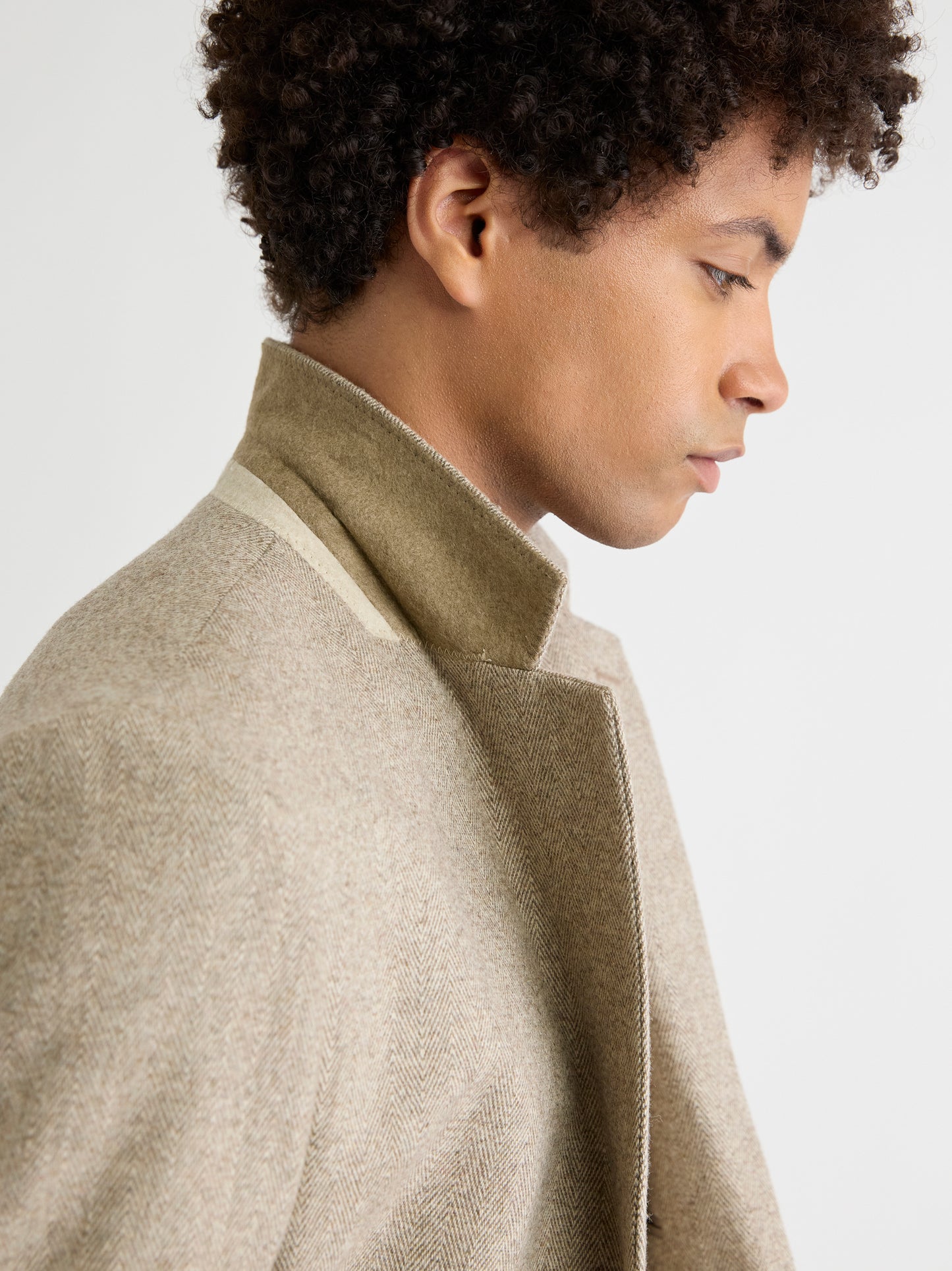 Slim-Fit Herringbone Blazer