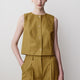 Linen-Blend Sleeveless Vest