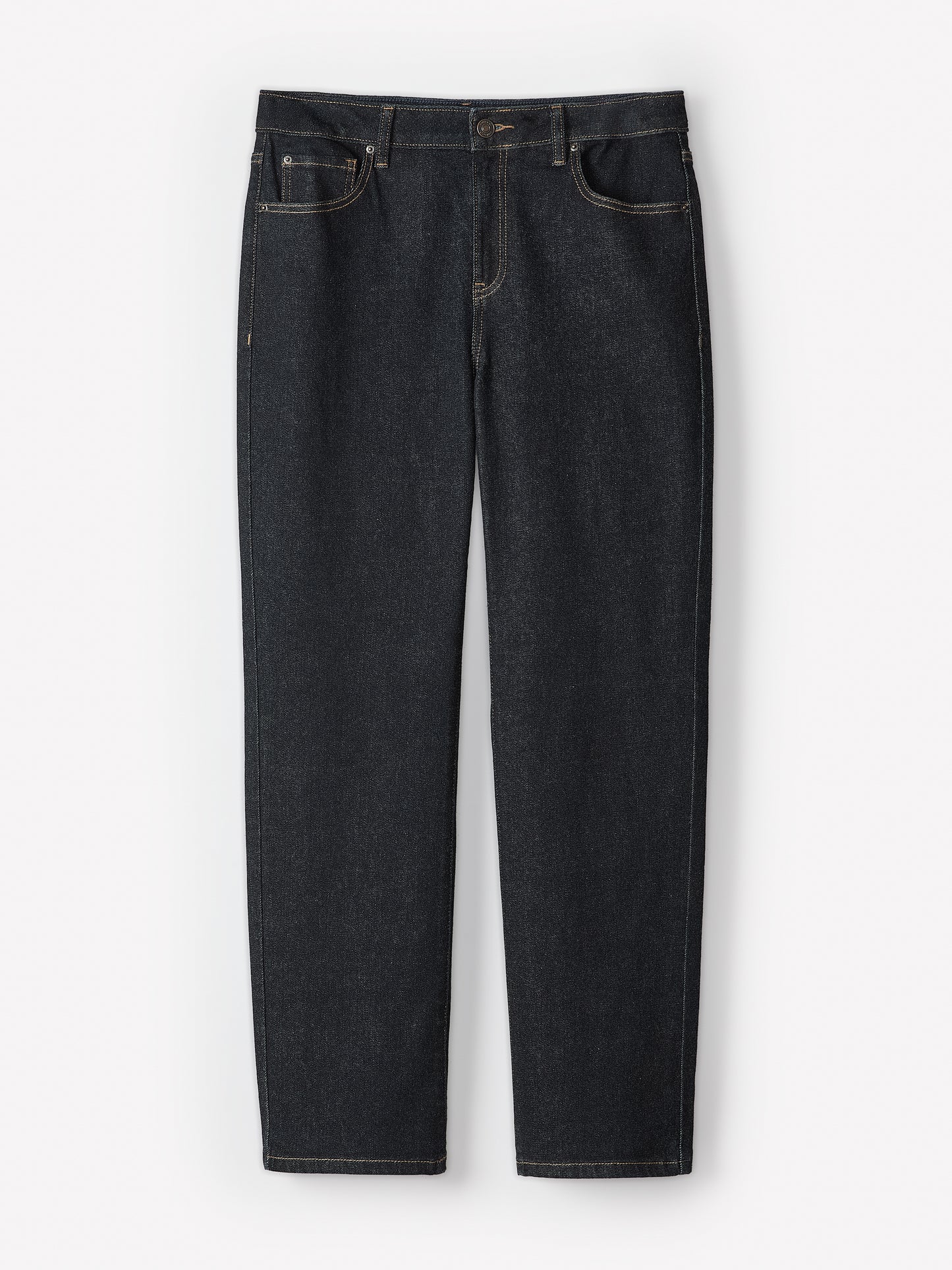Dark-Wash Straight-Leg Jeans