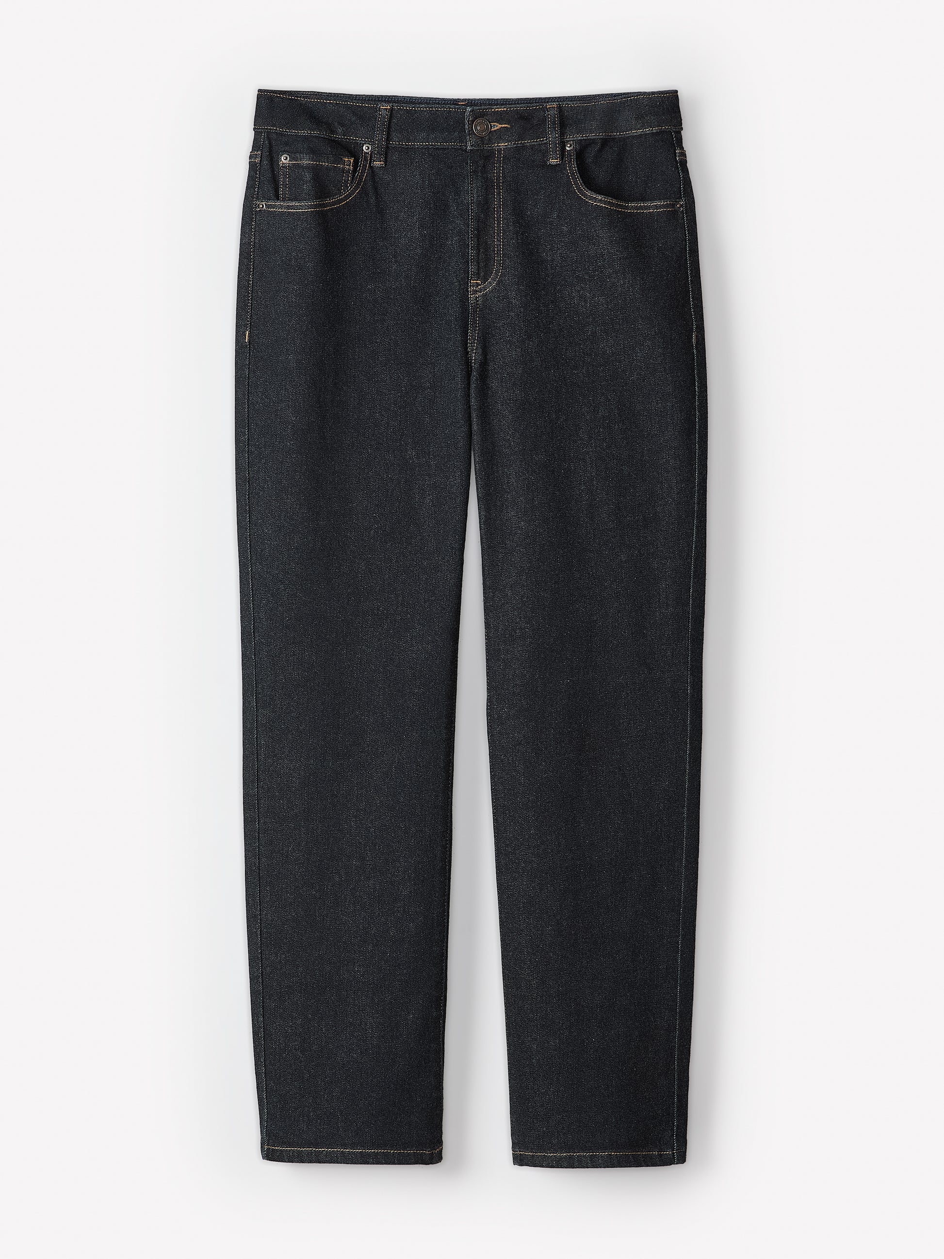 Dark-Wash Straight-Leg Jeans