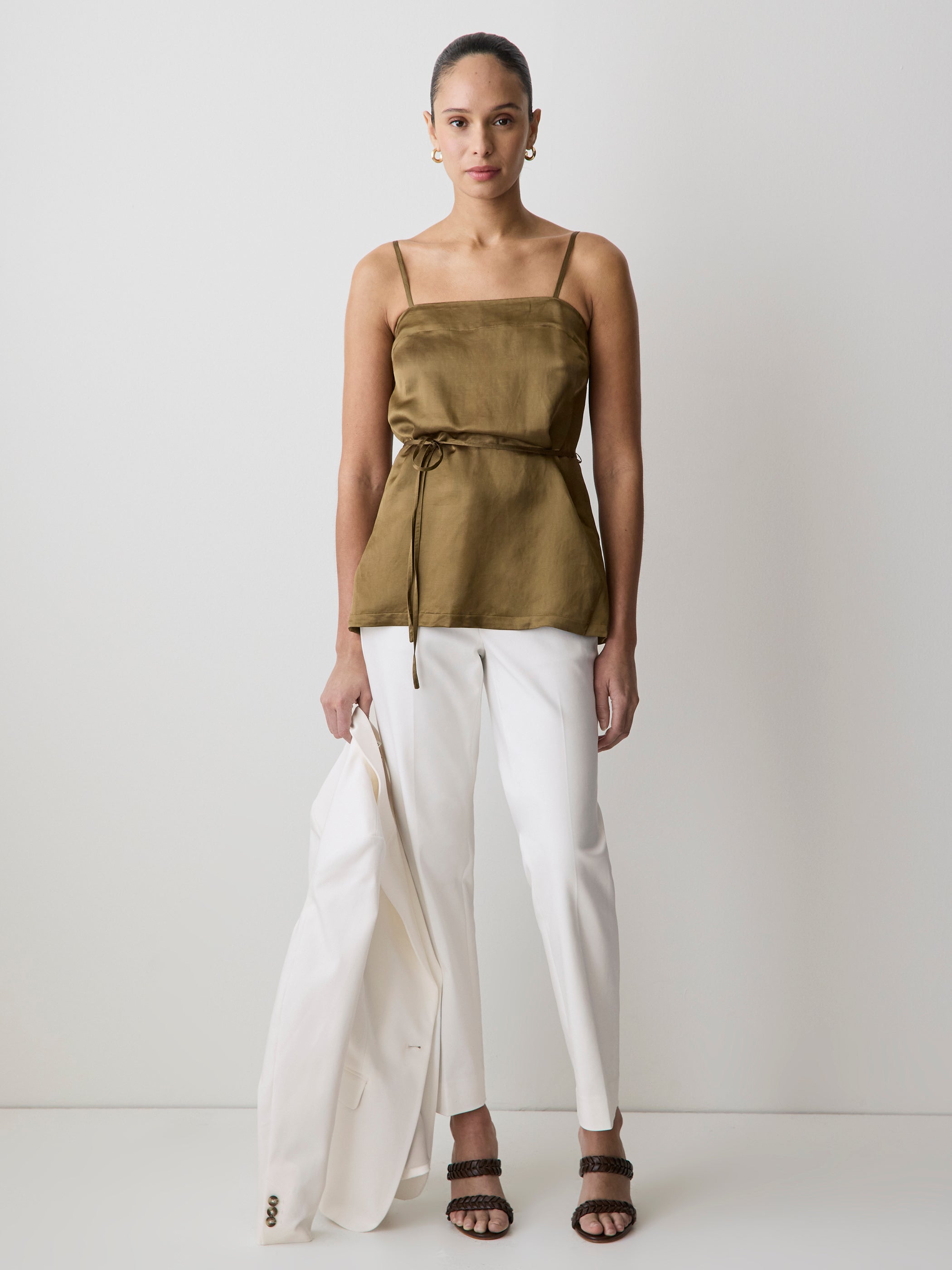 Women's Sleeveless Square-Neck Blouse Summer Top – RW&CO