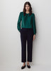 Woven Popover Blouse, Luxe Crepe, Long Sleeve