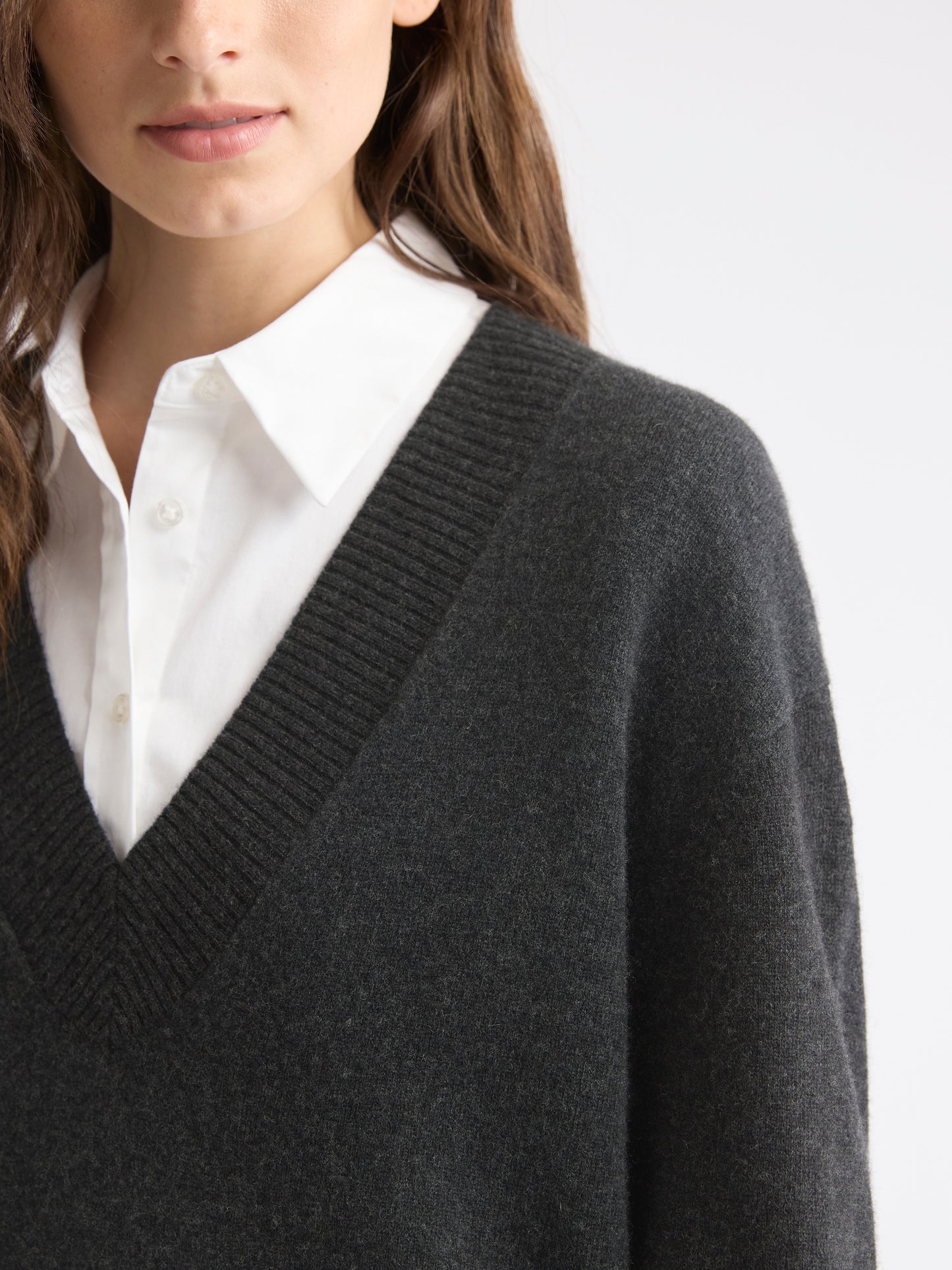 Merino Wool V-Neck Sweater Dress