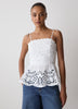 Woven Cotton Peplum Top
