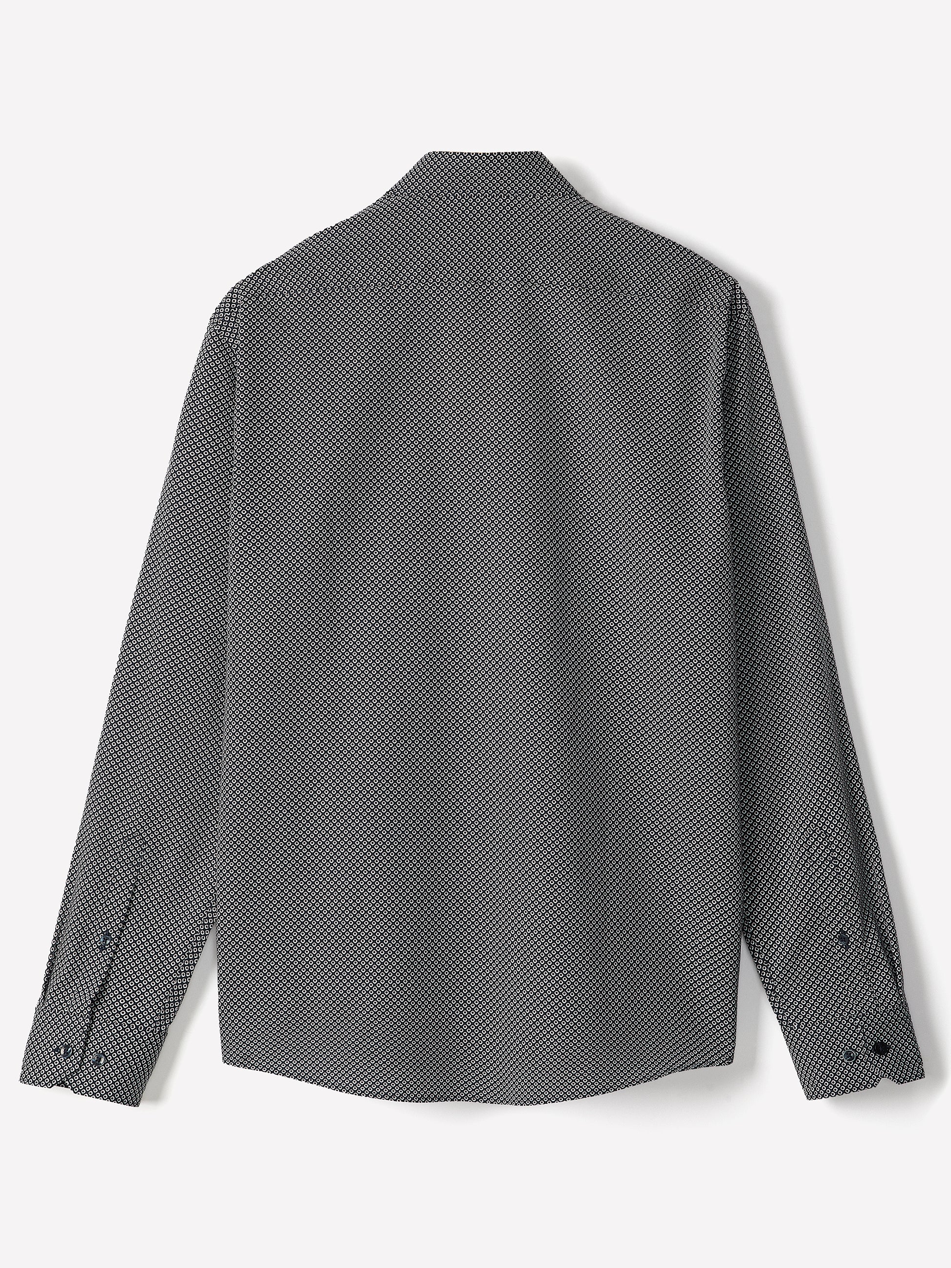 Regular-Fit Dress Shirt with Geo Print