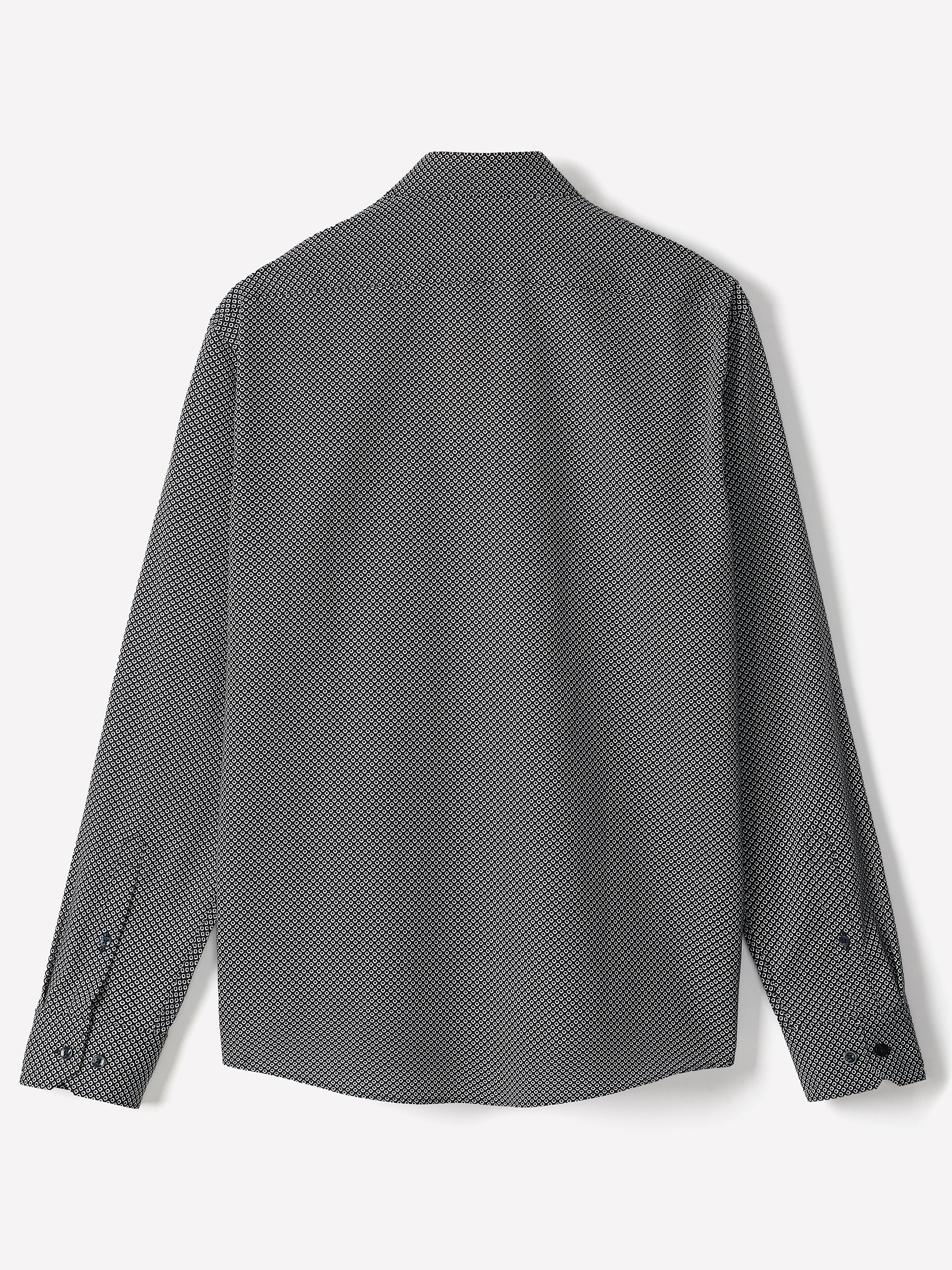 Regular-Fit Dress Shirt with Geo Print