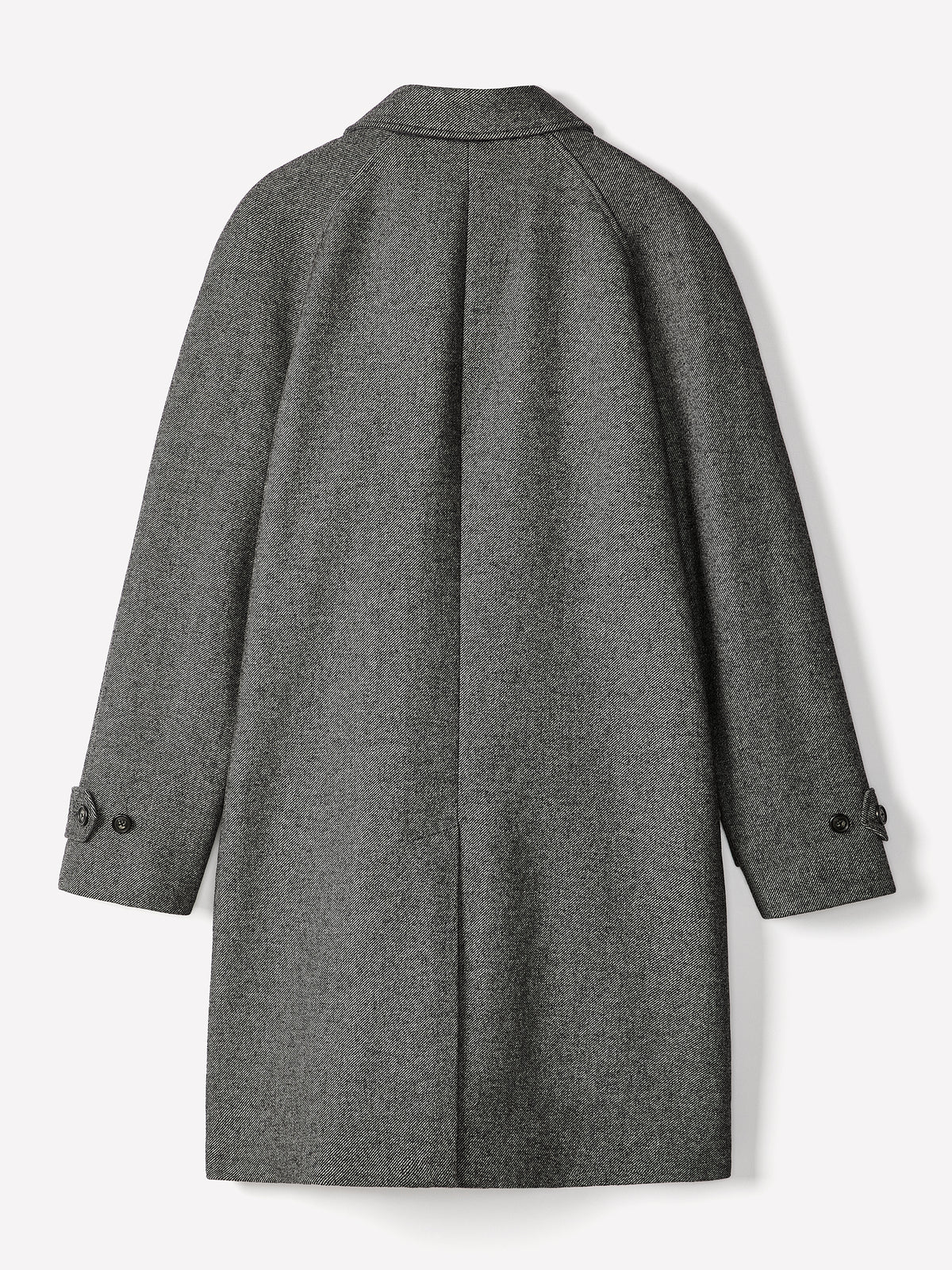 Classic Mackintosh Wool-Blend Coat with Shirt Collar