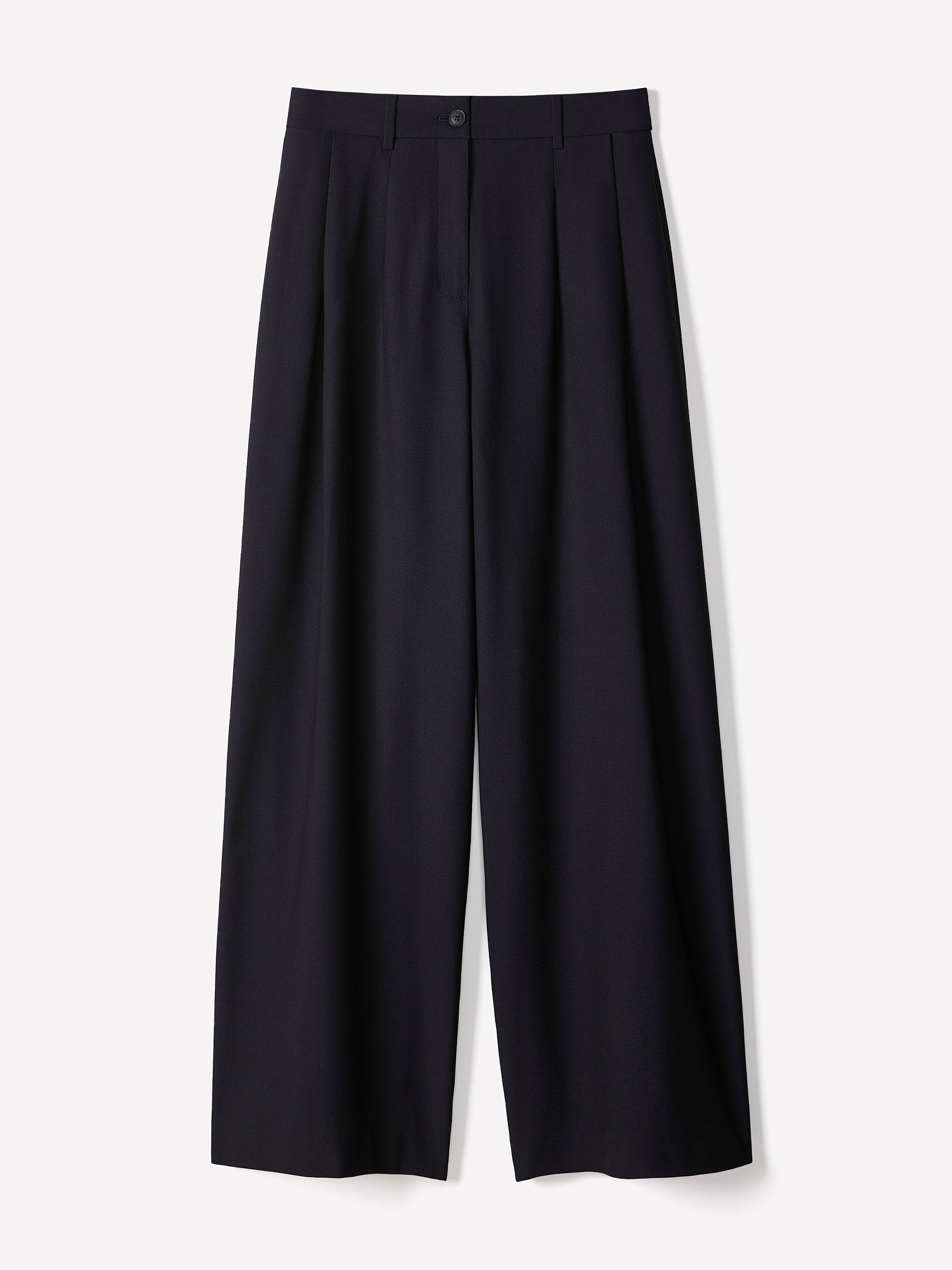 Ultra Wide Leg High Rise Stretch Woven Pant