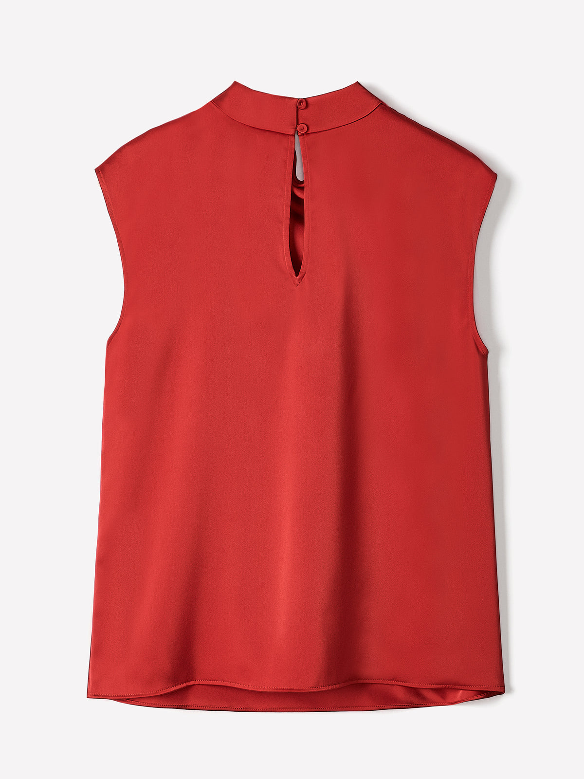 Satin Drapey Neck Extended Sleeve Blouse