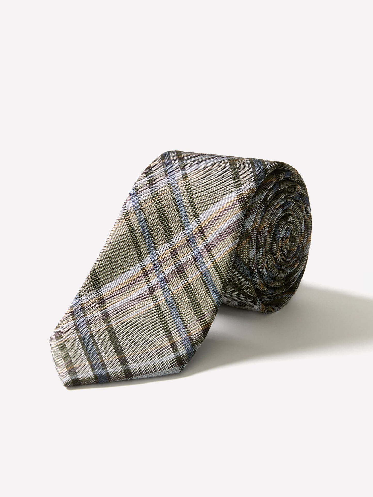 Skinny Tie with Checkered Pattern