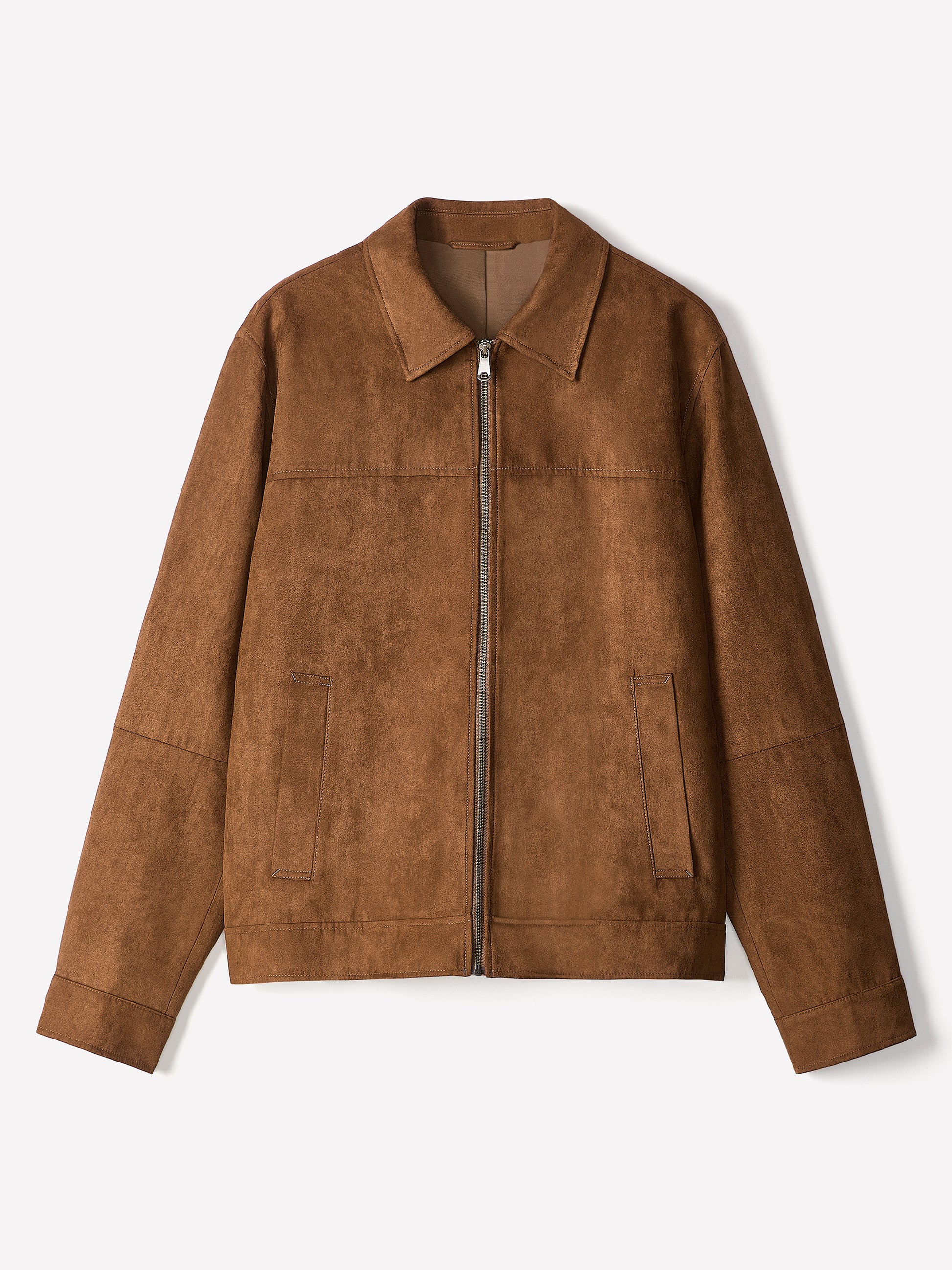 Woven Mens Jacket Faux Suede 100% Polyester