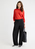 Twill High-Rise Barrel Pant