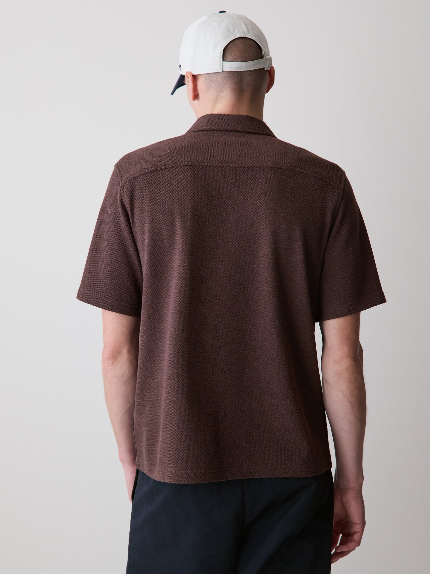 Men's Knit Short Sleeve Shirt Cotton Blend