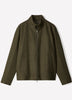 Wool Blend Short Jacket Green