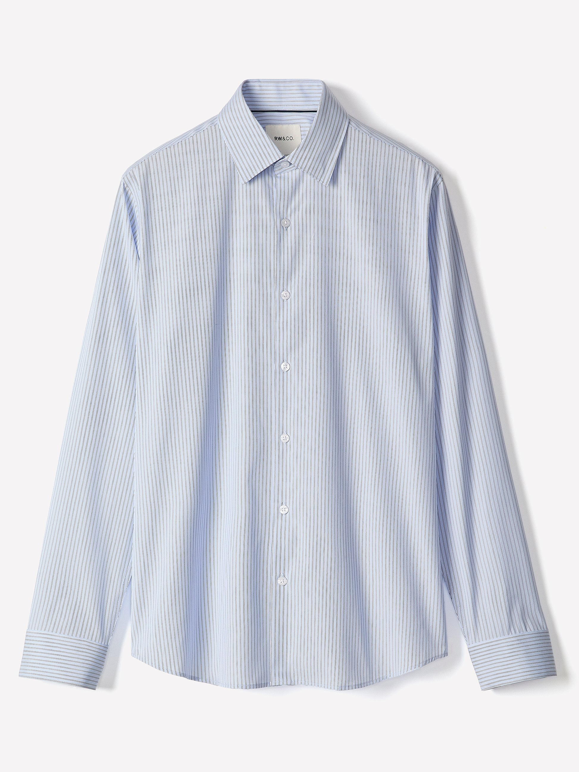 Striped Oxford-Blue Tailored-Fit Shirt