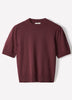 Knit Cotton Blend Crew Neck Sweater