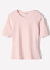 Fitted Cotton Modal Knit Pullover with Crew Neck