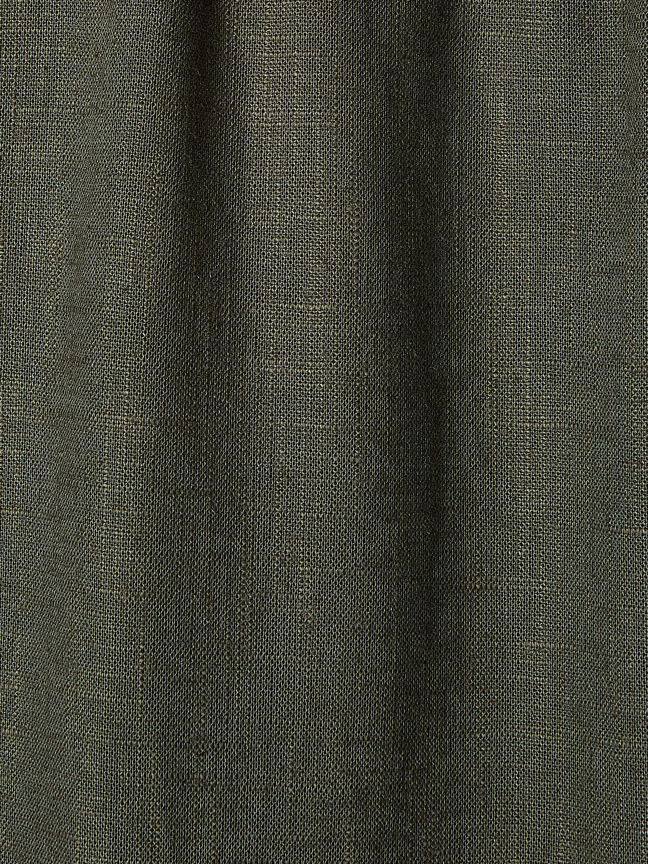 Pantalon en Lin à Taille Mi-Haute et Jambe Droite