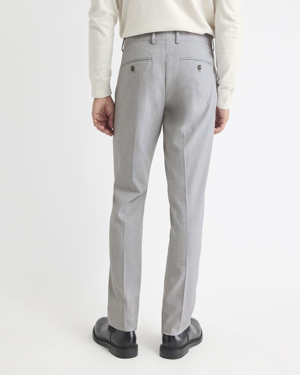 Pantalon de Complet Essentiel Coupe Étroite Gris Clair
