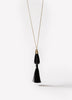 Long Necklace With Tiered Pendant and Tassel