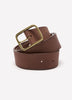 Leather Belt with Heritage-Brass Buckle