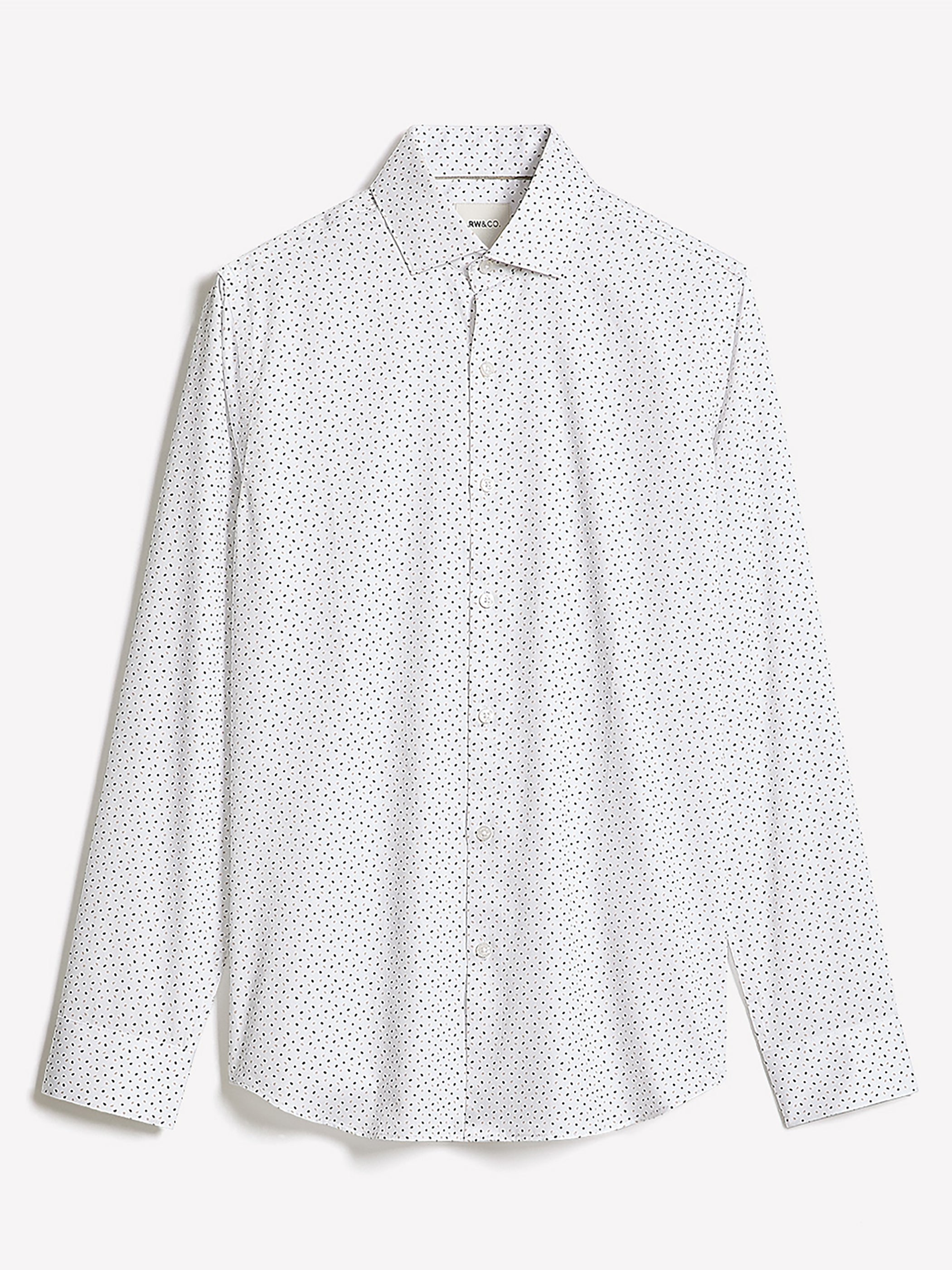Slim-Fit Dress Shirt with Two-Tone Micro Geo Print