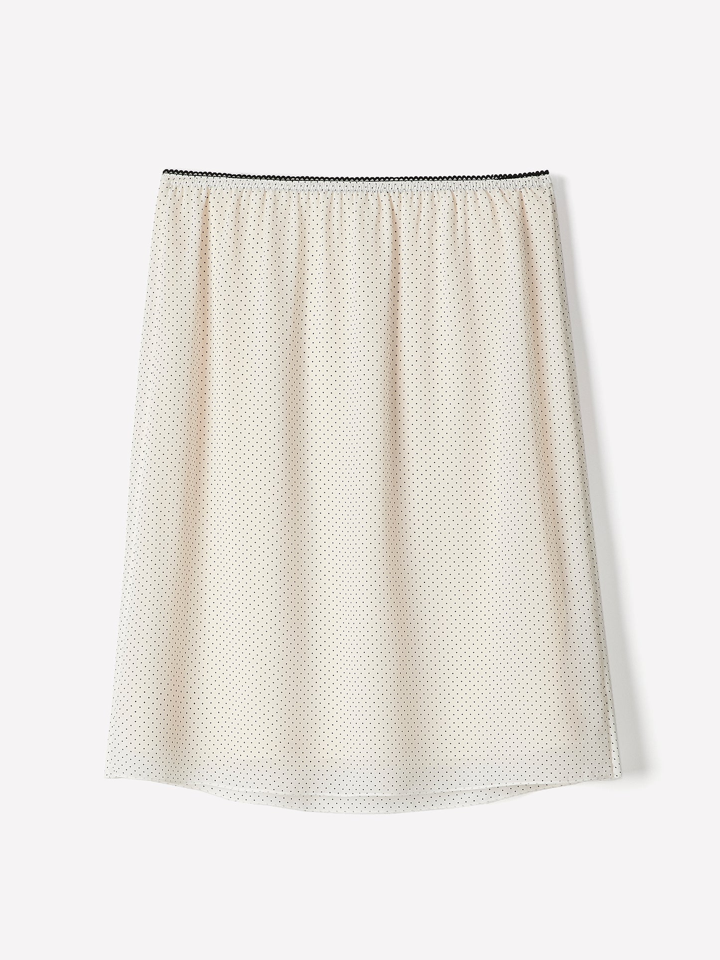 High-Rise Straight Chiffon Skirt