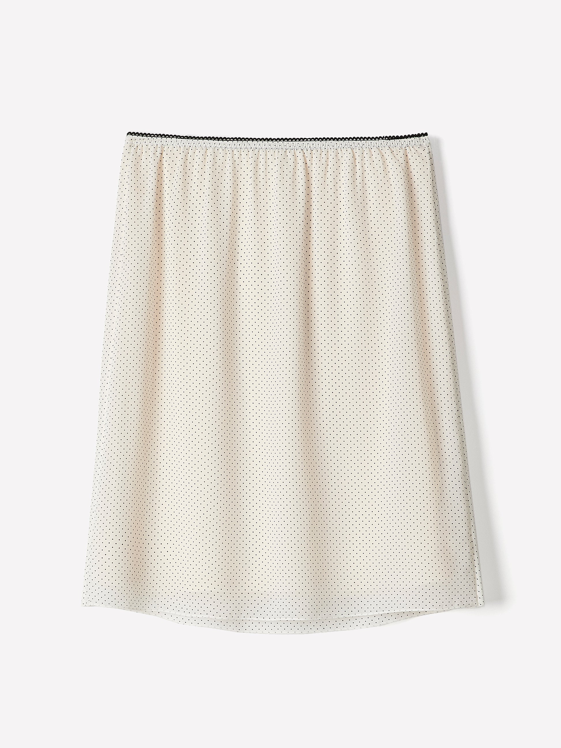 High-Rise Straight Chiffon Skirt