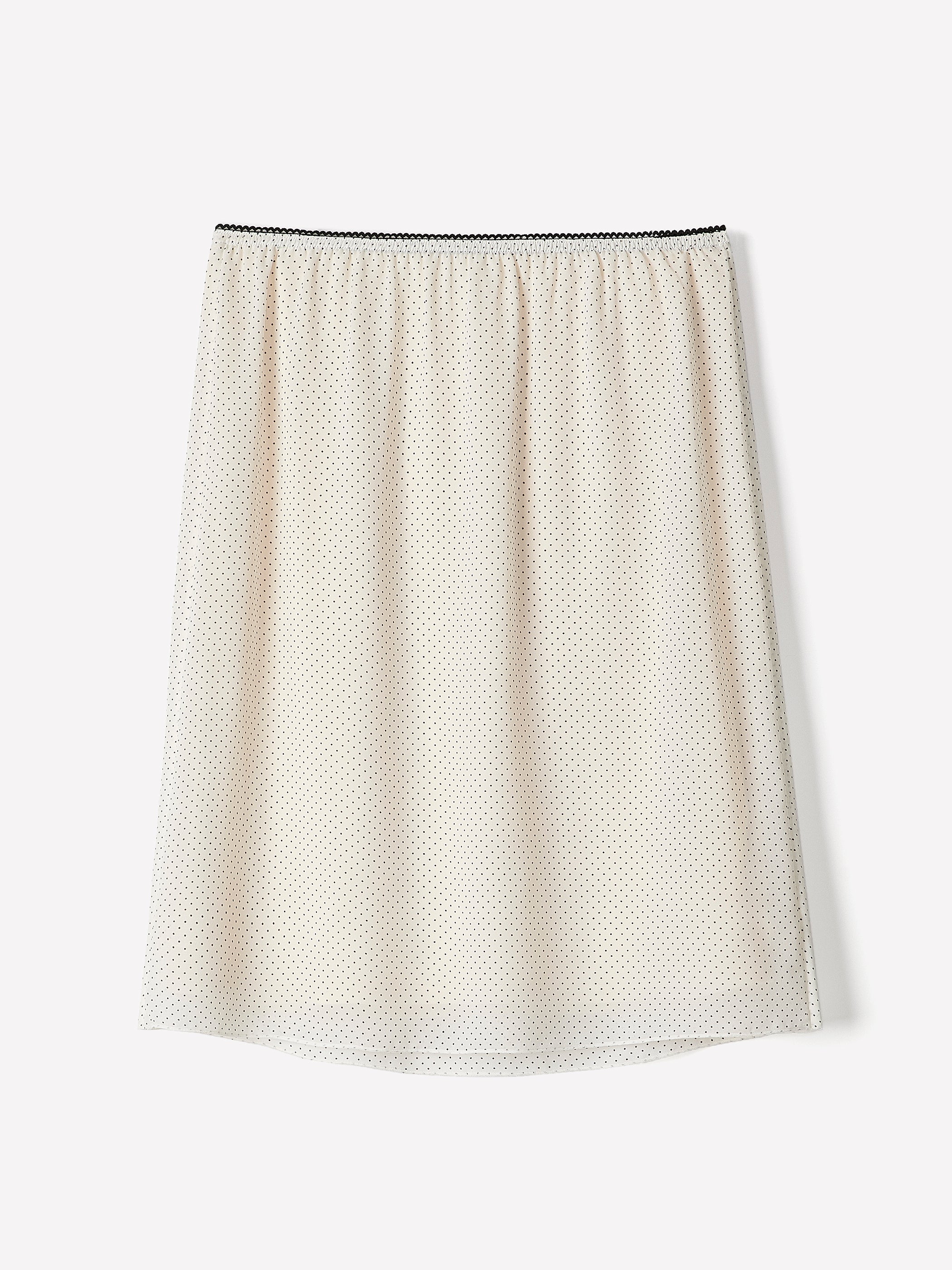 High-Rise Straight Chiffon Skirt