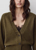 V-Neck Cardigan with Long Barrel Sleeves