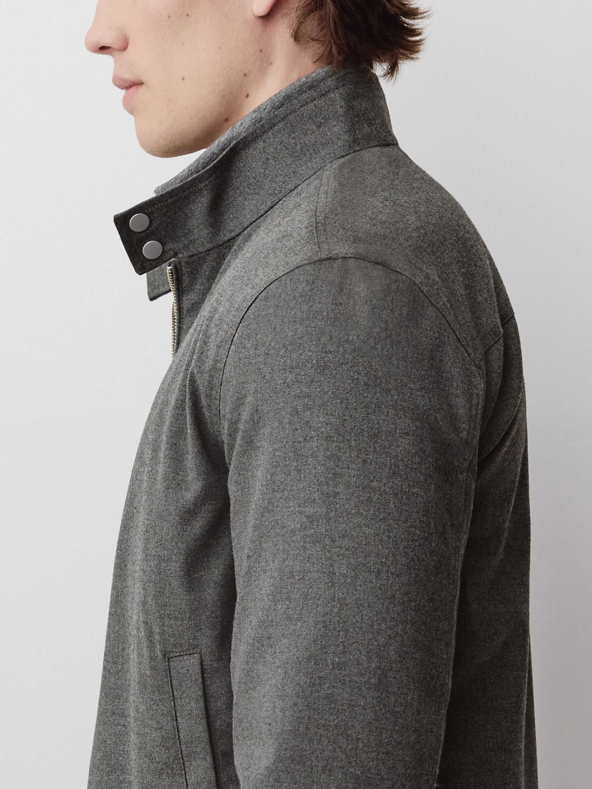Woven Outerwear Jacket, Brushed Fabric, Men's