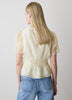Sleeveless V-Neck Peplum Blouse