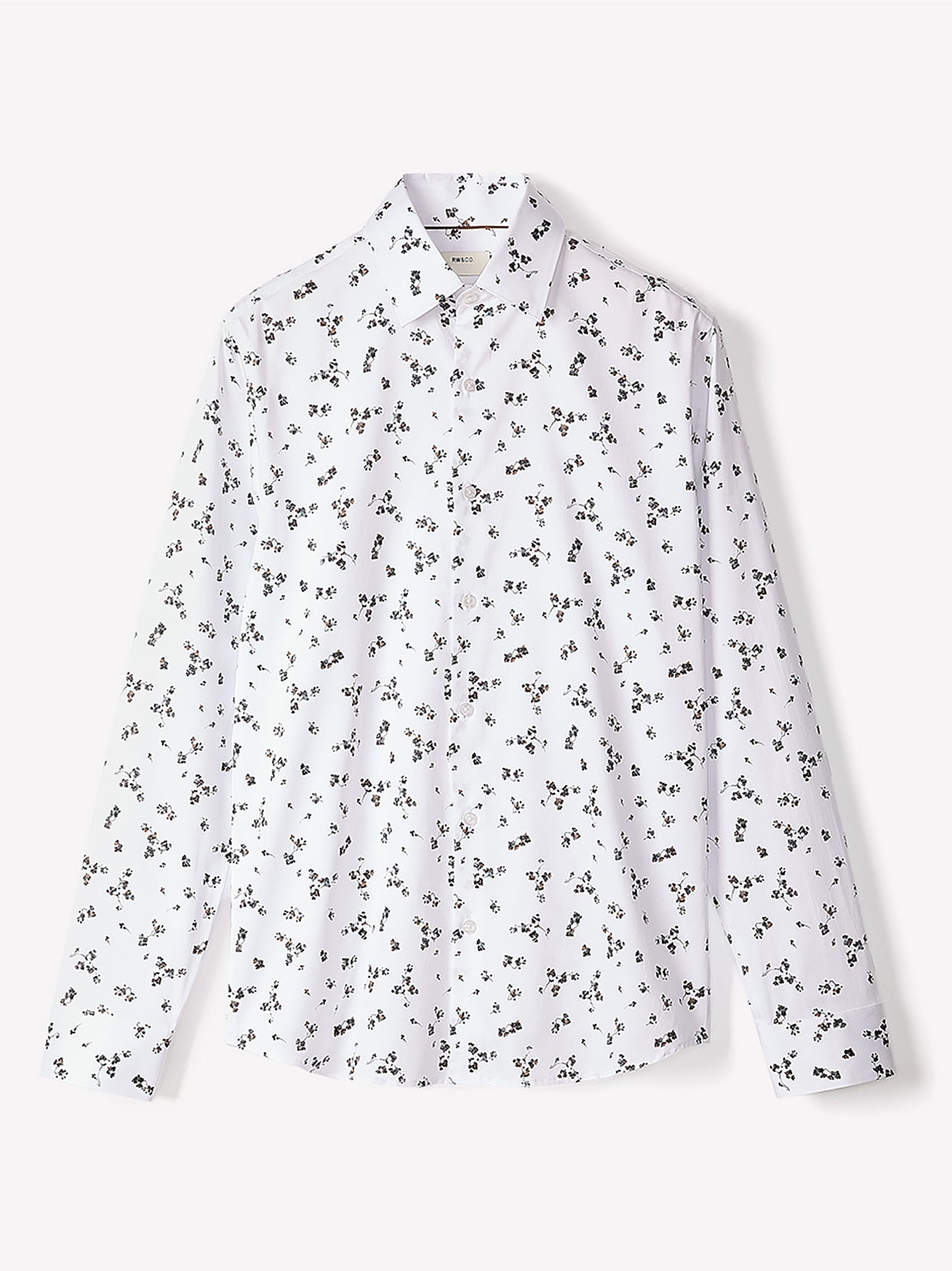 Tailored Fit Dress Shirt with Floral Pattern