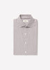 Slim Fit Cotton Woven Shirt Rust Stripe
