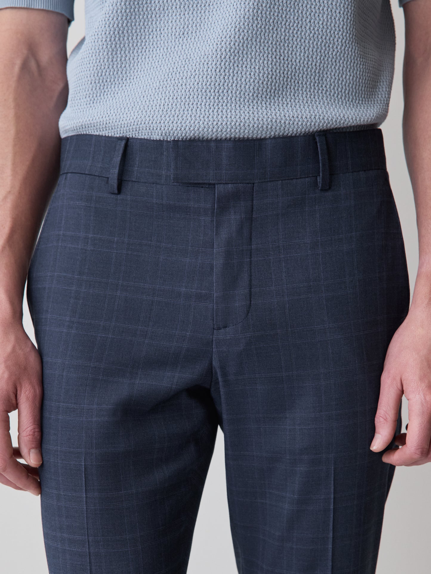 Slim Fit Woven Check Pant