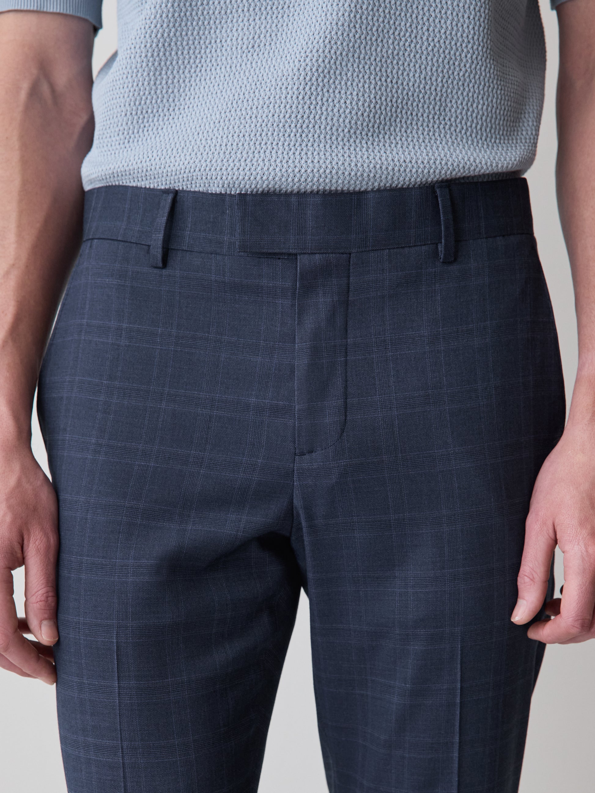 Slim Fit Woven Check Pant