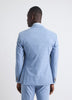 Slim Fit Sky Blue Windowpane Suit Blazer