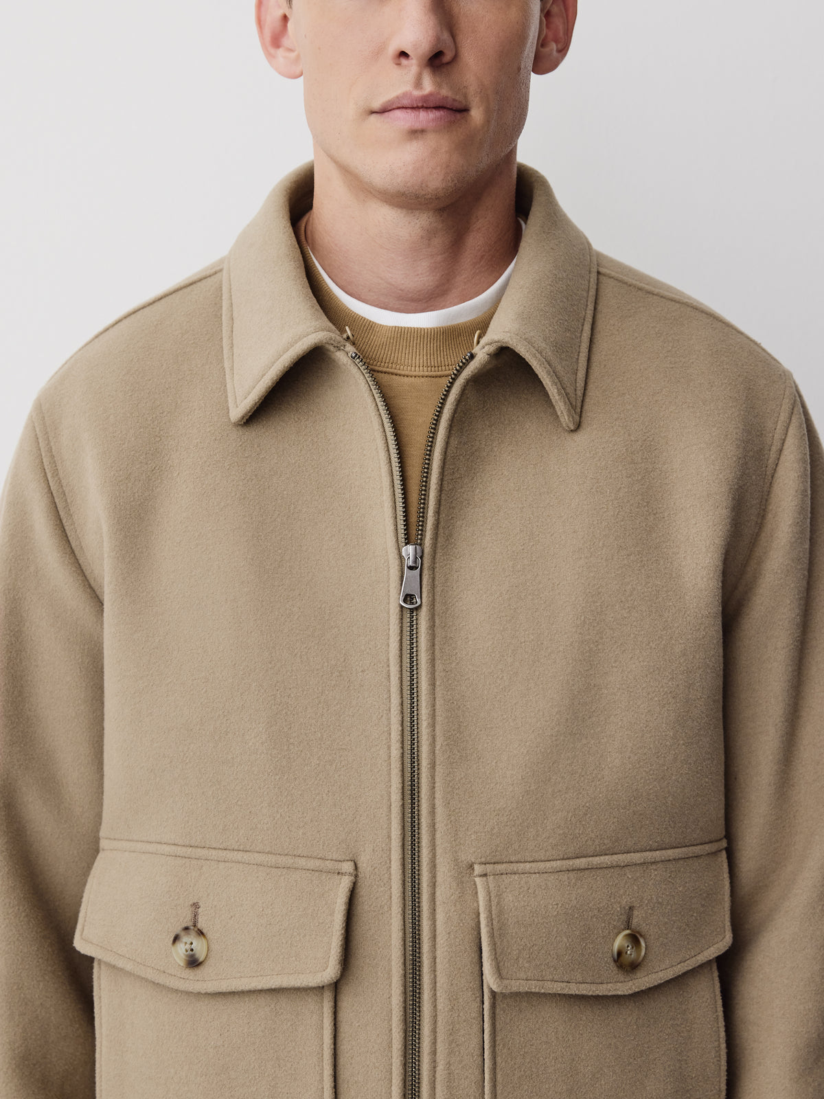Wool-Blend Milkman Jacket
