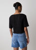 Knit Crochet Relaxed Tee in 100% Cotton