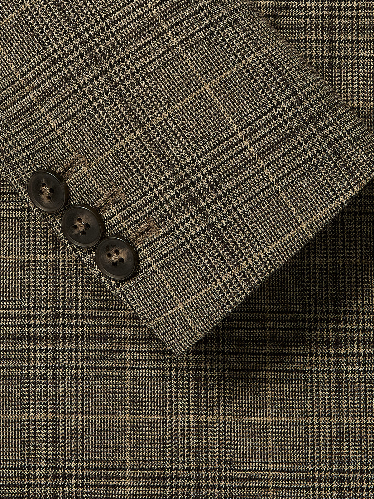 Plaid Relaxed-Fit Wool-Blend One-Button Blazer