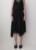 Woven Asymmetrical Lace Skirt in Viscose