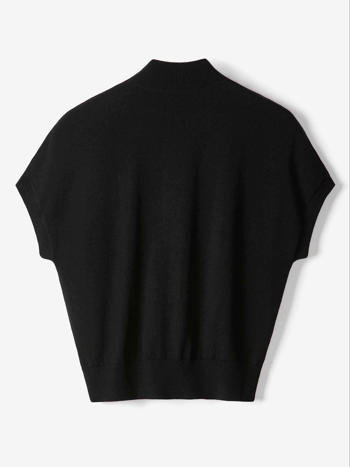 Knit Sweater Extra Fine Merino Wool Mock Neck