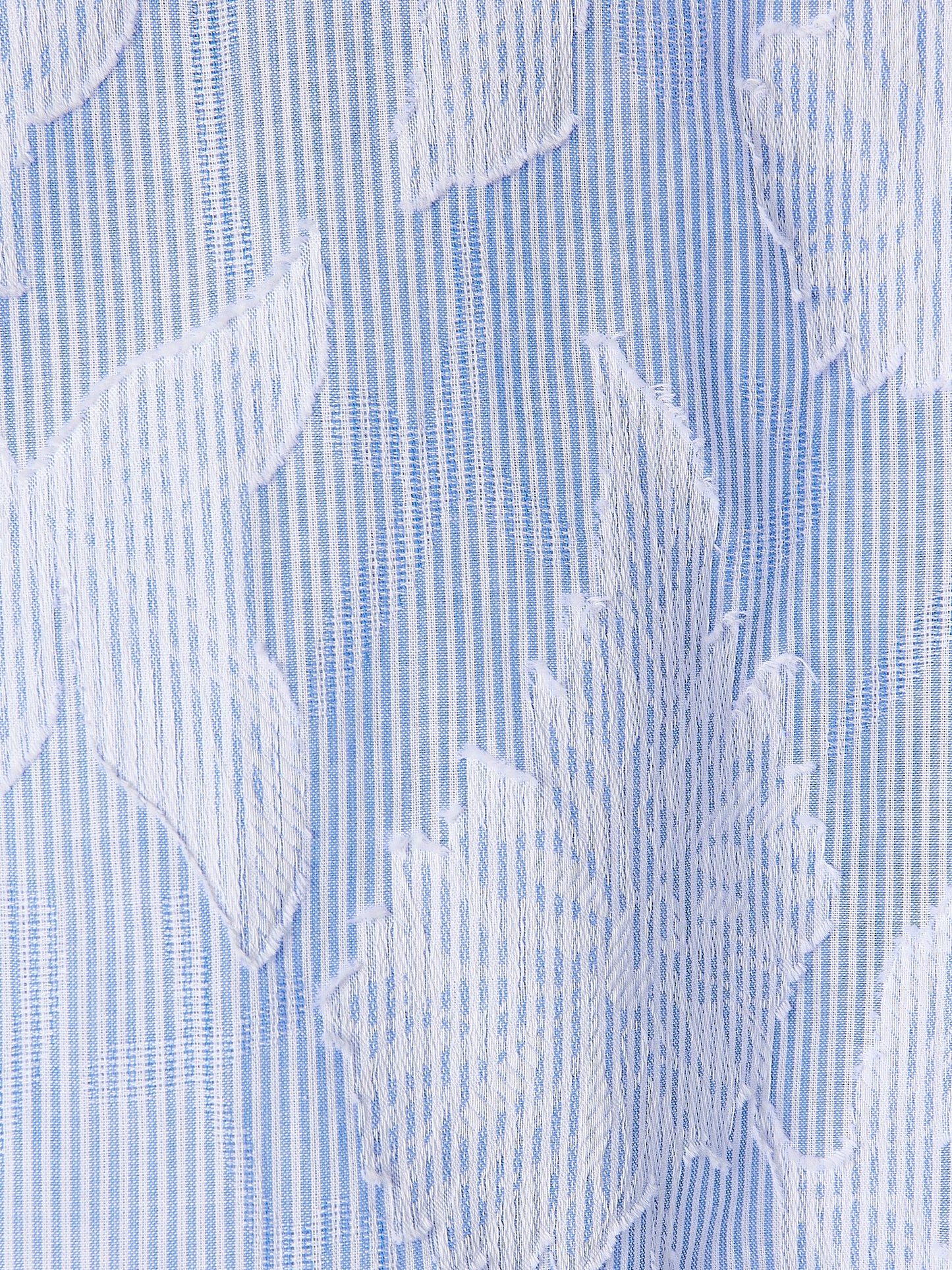 Long-Sleeve Buttoned-Down Textured Blouse