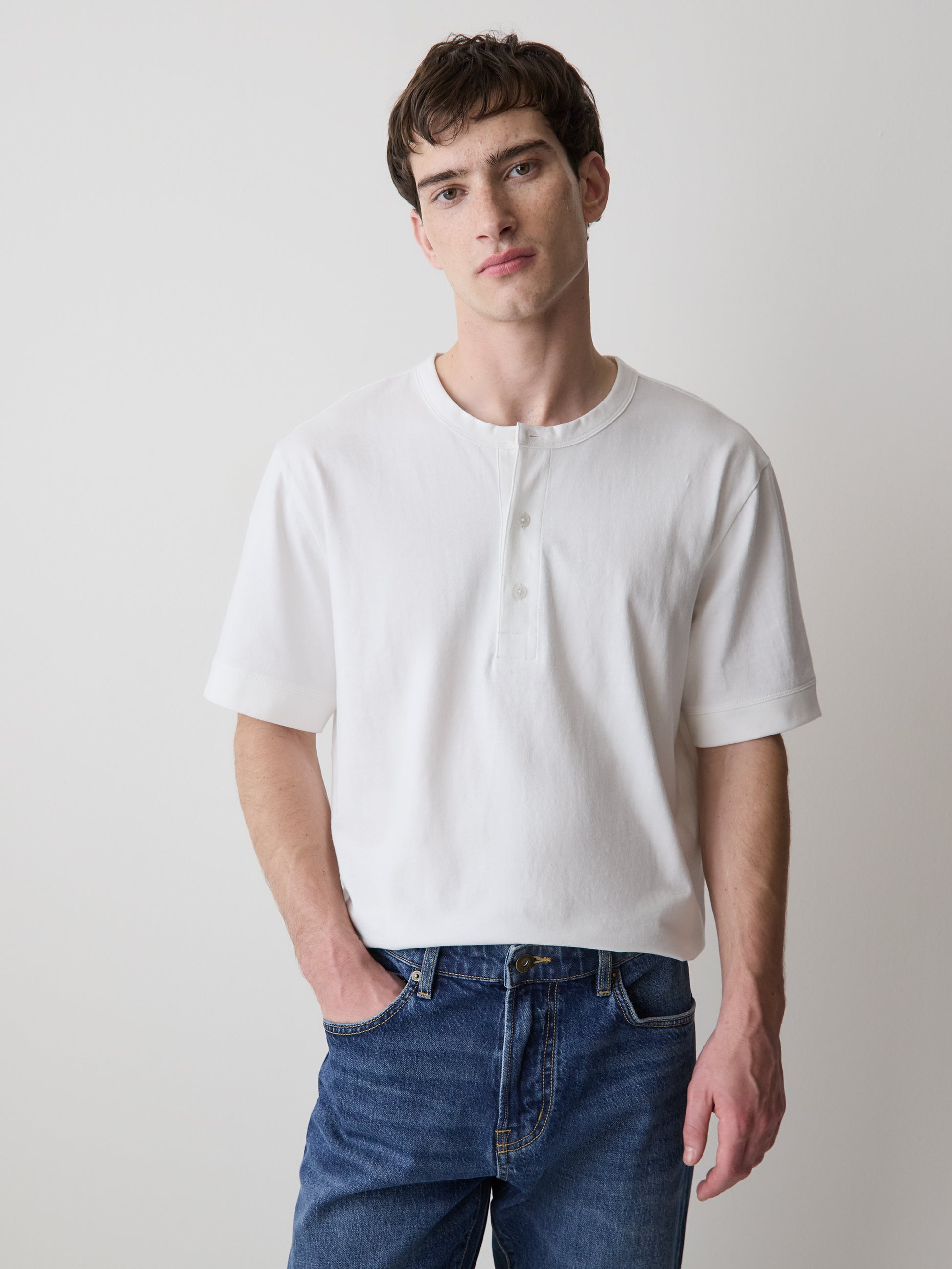 Short-Sleeve Henley T-Shirt