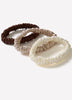 Woven Silk Hair Scrunchies Pack of 3
