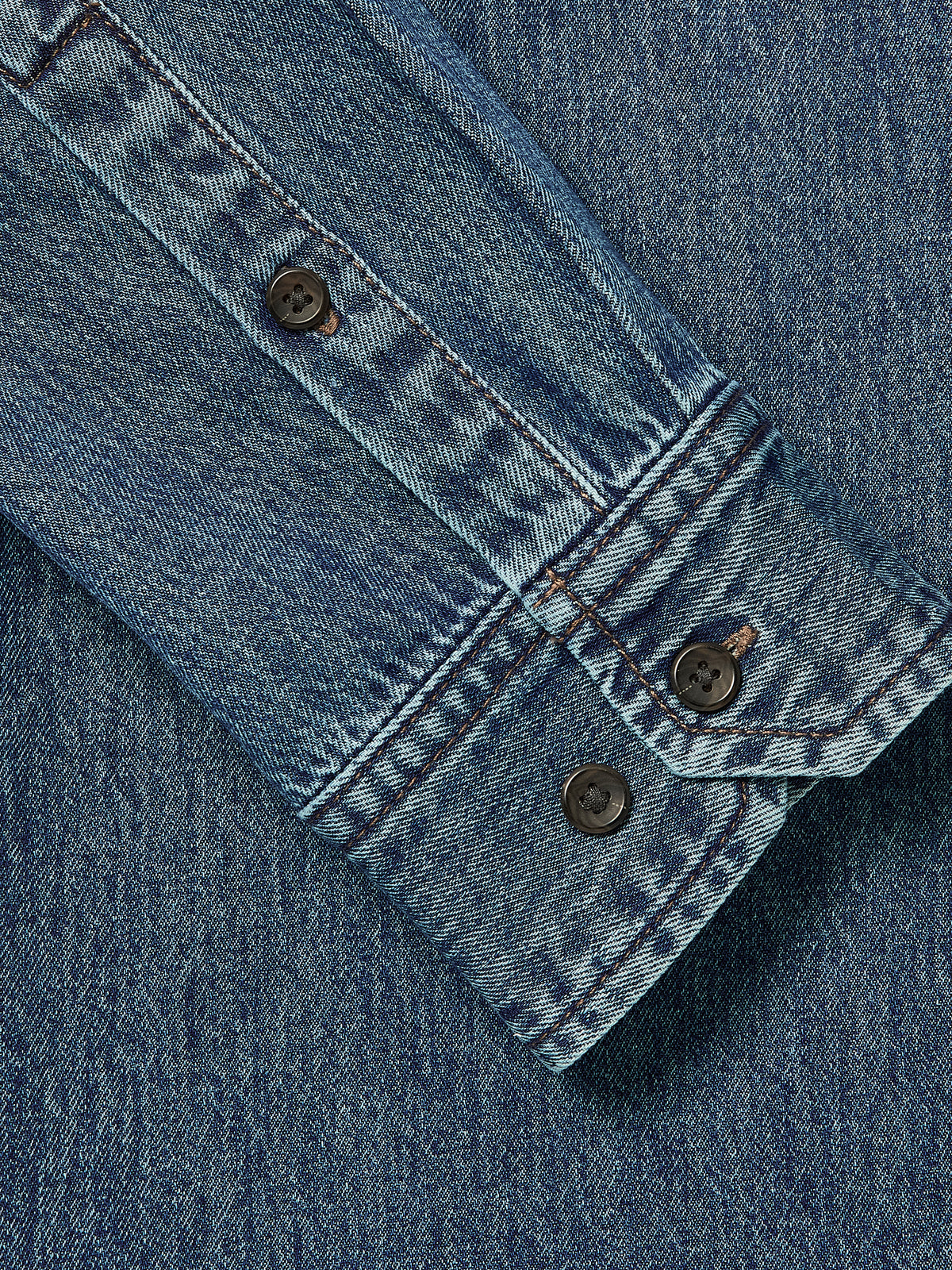 Tailored Cotton Denim Shirt Long Sleeve
