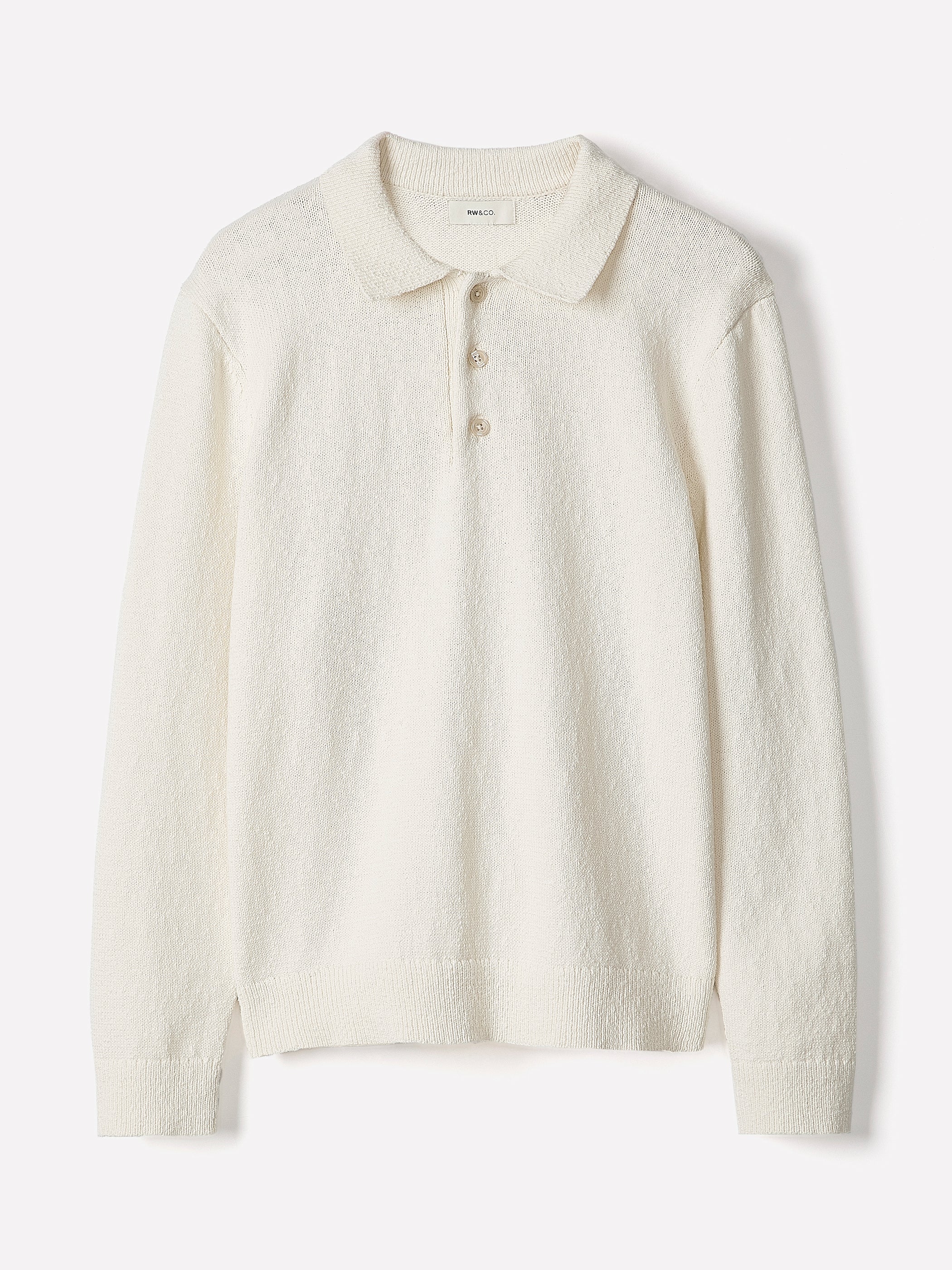 Pull Polo Bouclé à Manches Longues 