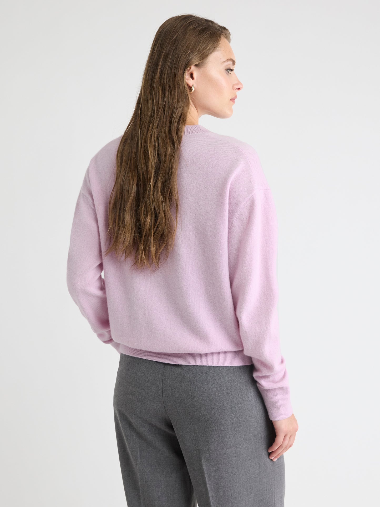 Merino Wool V-Neck Drop Shoulder Sweater
