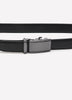 Leather Belt with Plate Buckle