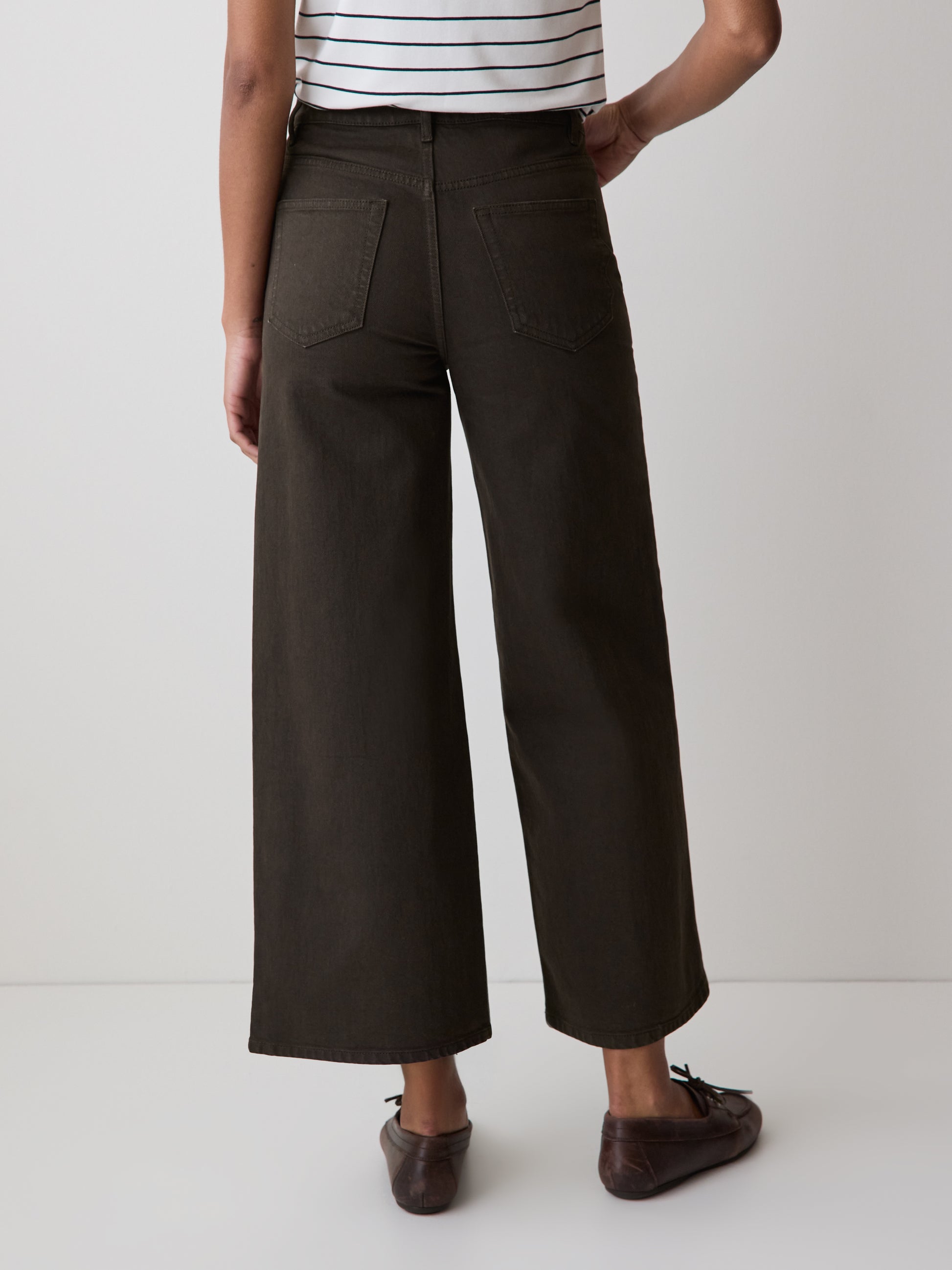 High-Rise Wide-Leg Cropped Jeans